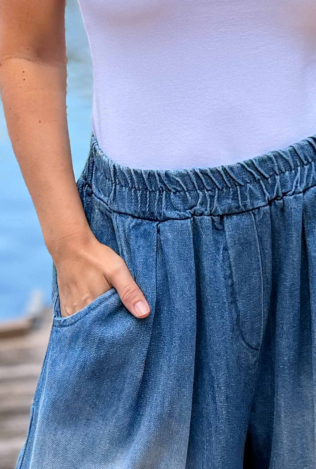Milan Slouch Jeans - Ocean Blue