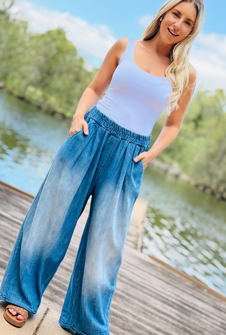 Milan Slouch Jeans - Ocean Blue