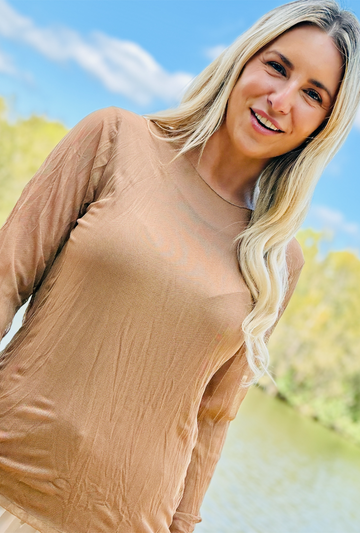 Essential Mesh Top - Mica