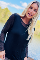 Essential Mesh Top - Onyx