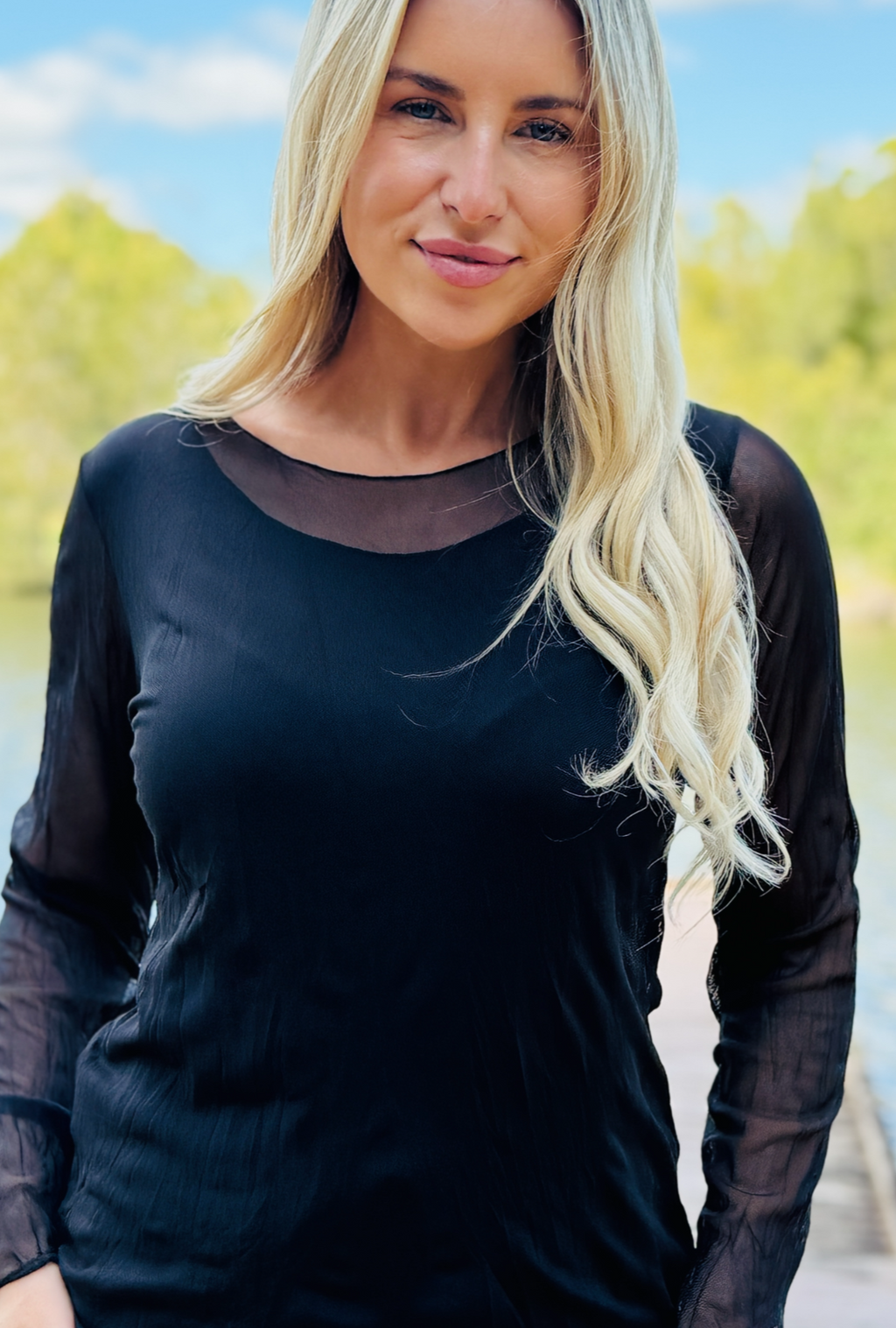 Essential Mesh Top - Onyx