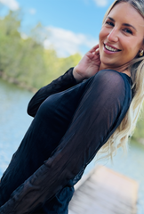 Essential Mesh Top - Onyx