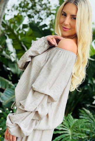 Sleeve Me Bee Long Sleeve - Taupe