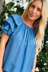 Sleeve Me Bee Short Sleeve - Sky