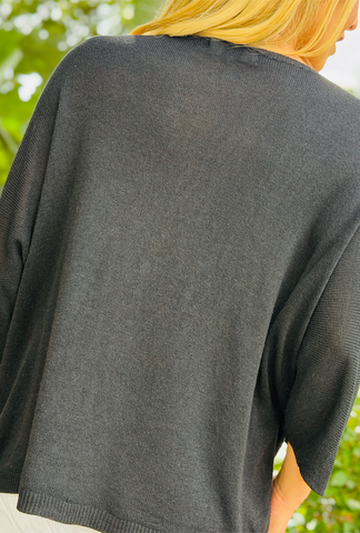 On Repeat Lightweight Knit Top - Onyx