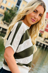 Making Waves Top - Sage Stripe