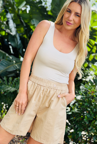 Easy Going Shorts Taupe