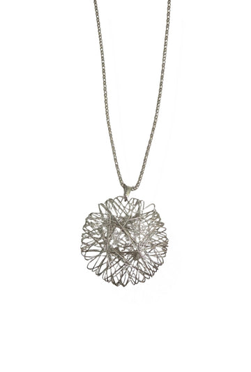 Scribble Silver Pendant
