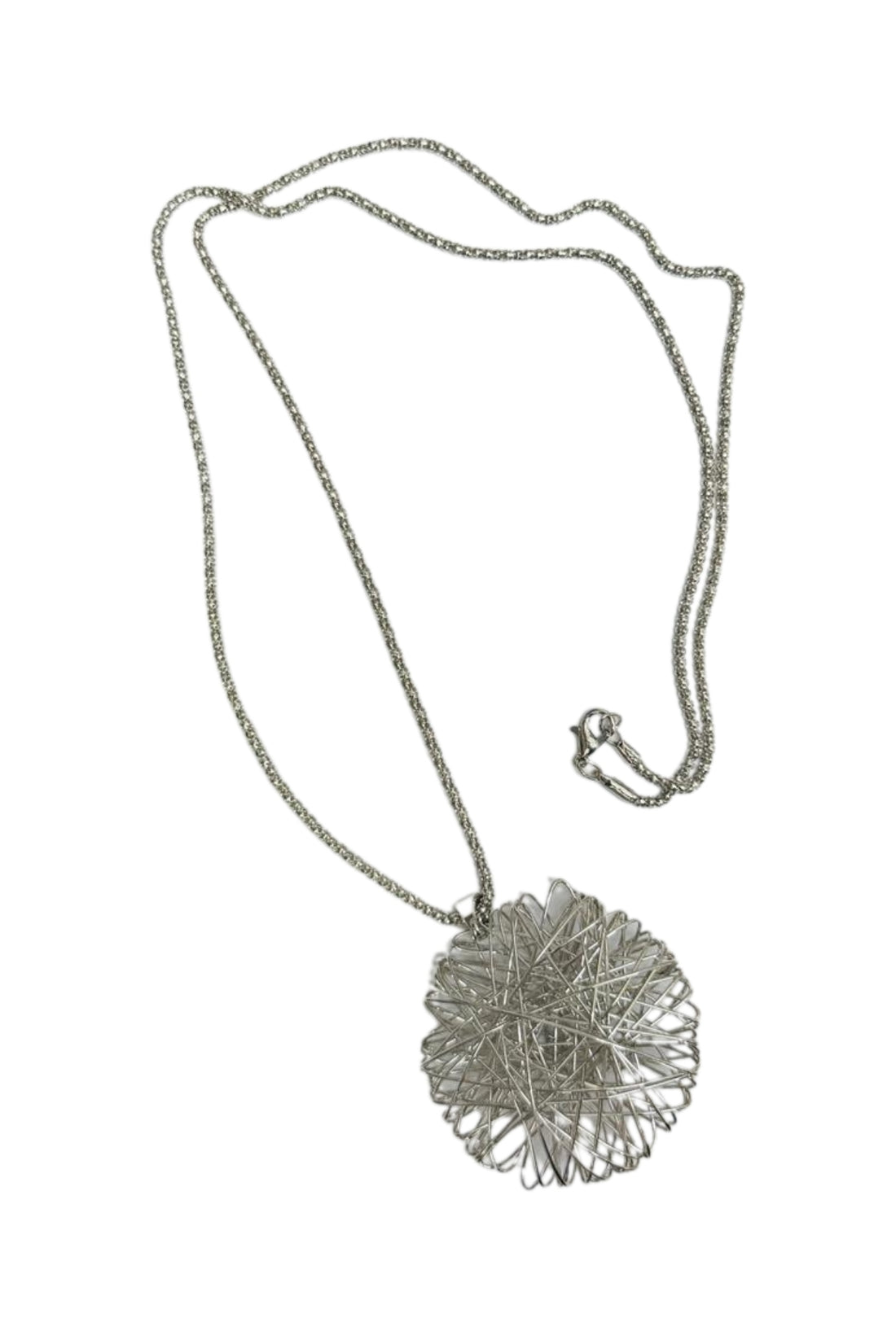 Scribble Silver Pendant