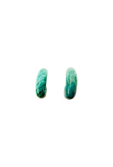 Sculpted Hoops Turquoise