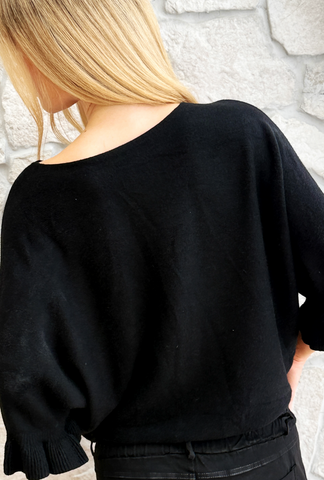 Frill You Be Mine Pullover - Charcoal