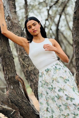 Limited Edition Get Carried Away Skirt - Blossoming Green