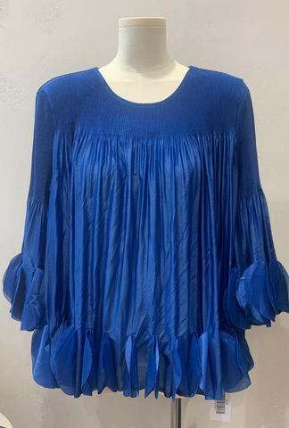 Petal Drama Top Azure