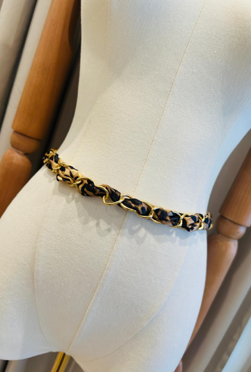Bridle Scarf Belt - Cheetah
