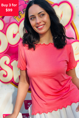 Caught You Looking Tee - Coral