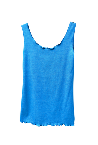 Suns Out Singlet Top - Cyan