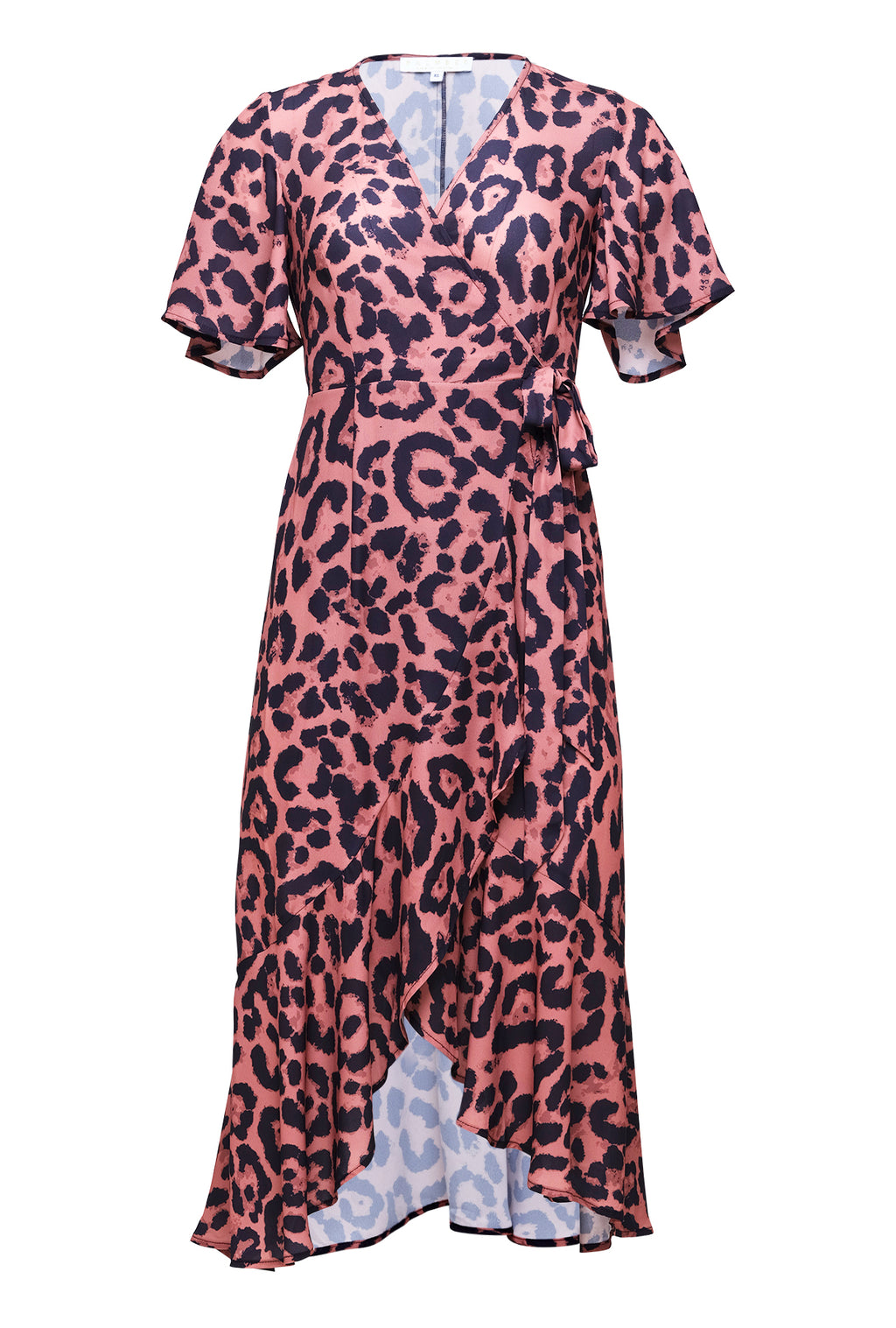 Kick Up Your Heels Wrap Dress - Leopard