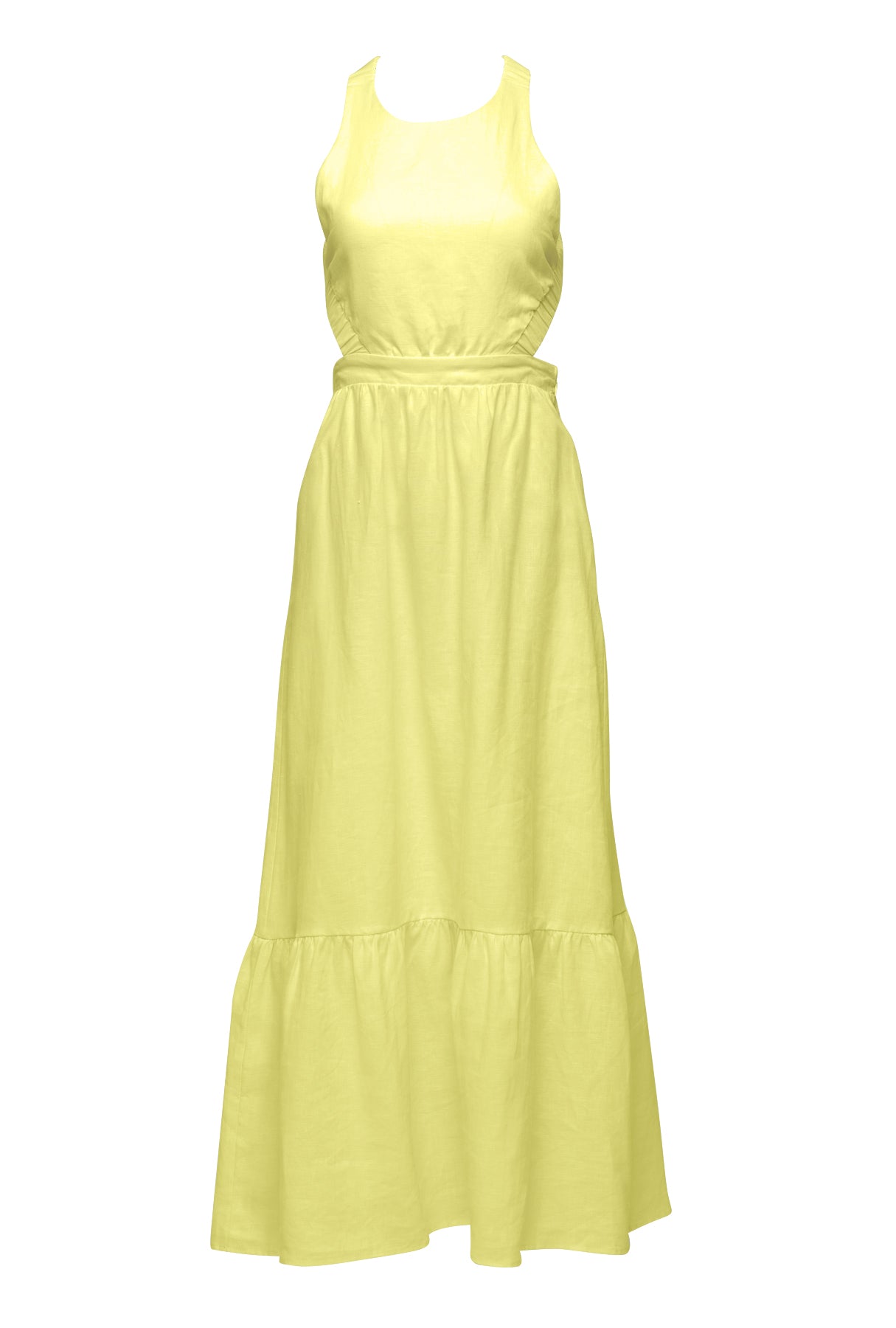 Crossed A Line Maxi Dress - Lemon Slice – Palm Bee