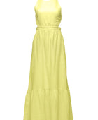 Crossed A Line Maxi Dress - Lemon Slice