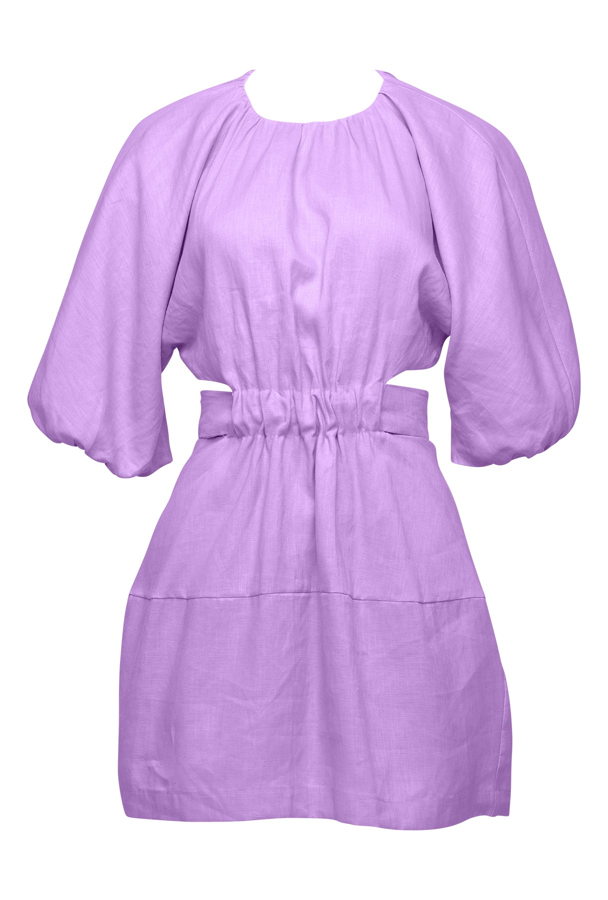 Buttons and Bows Mini Dress - Wisteria