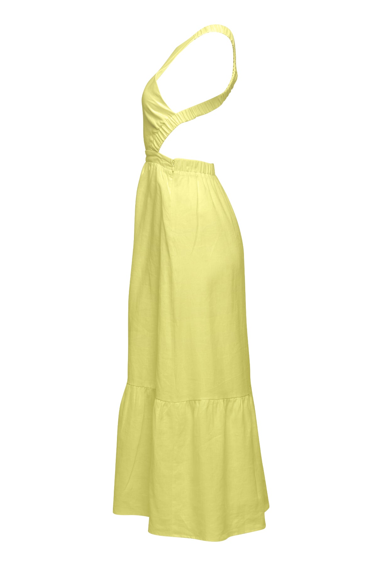 Crossed A Line Maxi Dress - Lemon Slice