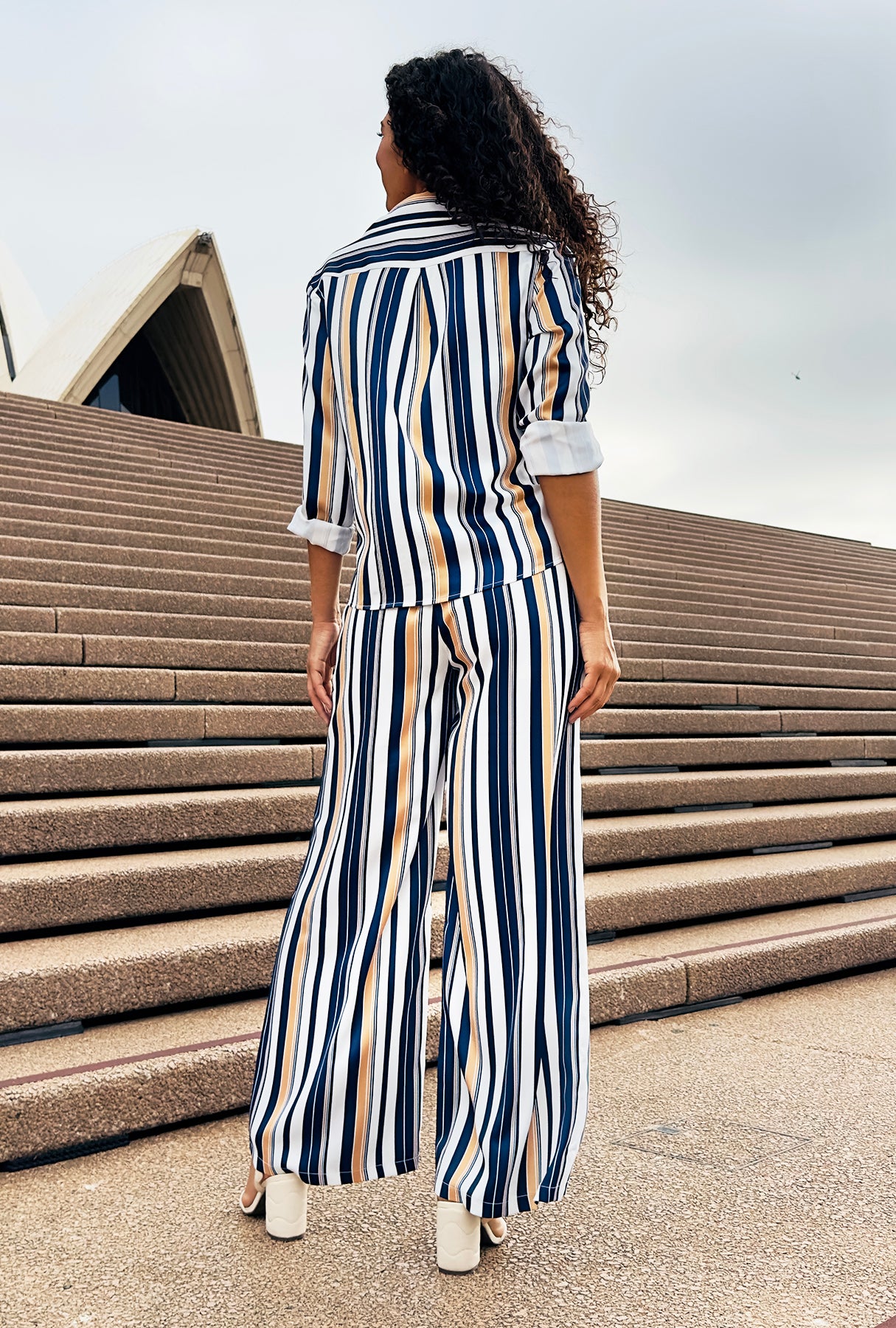 Bring The Glam Pant - Navy Stripe