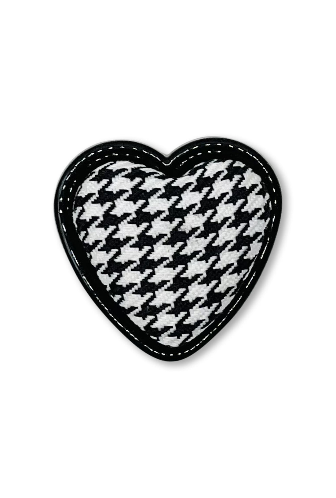 Houndstooth Heart Earrings